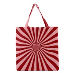 Sun Background Optics Channel Red Grocery Tote Bag