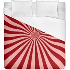 Sun Background Optics Channel Red Duvet Cover (King Size)