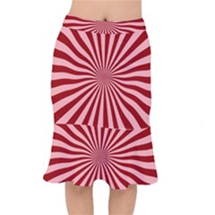 Sun Background Optics Channel Red Mermaid Skirt