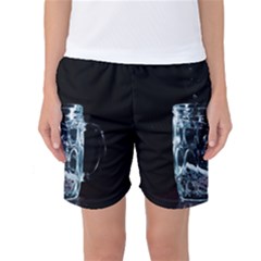 Glass Water Liquid Background Women s Basketball Shorts