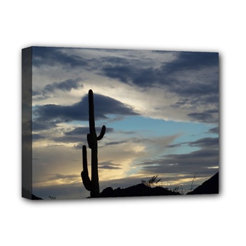 Cactus Sunset Deluxe Canvas 16  X 12   by JellyMooseBear