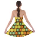 Random Hibiscus Pattern Strapless Bra Top Dress View2