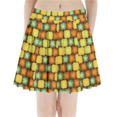 Random Hibiscus Pattern Pleated Mini Skirt by linceazul