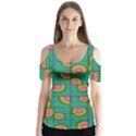 Tiled Circular Gradients Butterfly Sleeve Cutout Tee  View1