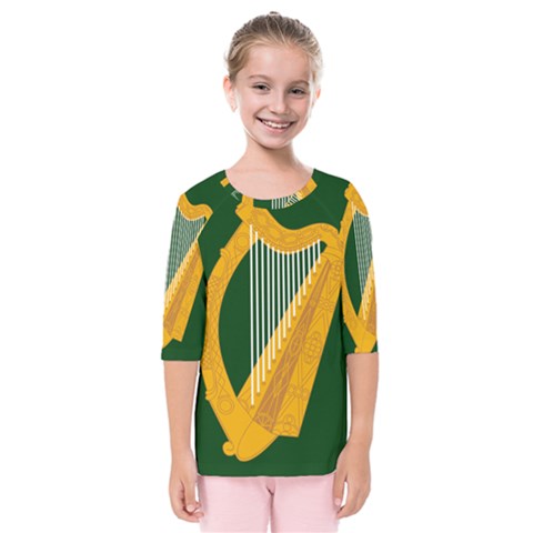 Flag Of Leinster Kids  Quarter Sleeve Raglan Tee by abbeyz71