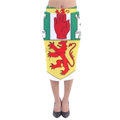 County Antrim Coat Of Arms Velvet Midi Pencil Skirt by abbeyz71