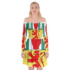 County Antrim Coat Of Arms Off Shoulder Skater Dress by abbeyz71