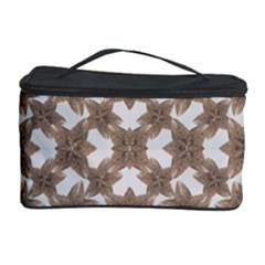 Stylized Leaves Floral Collage Cosmetic Storage Case