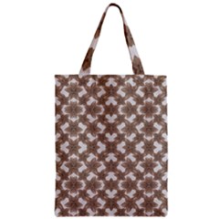 Stylized Leaves Floral Collage Zipper Classic Tote Bag