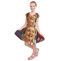 Marine Le Pen Kids  Short Sleeve Dress by Valentinaart