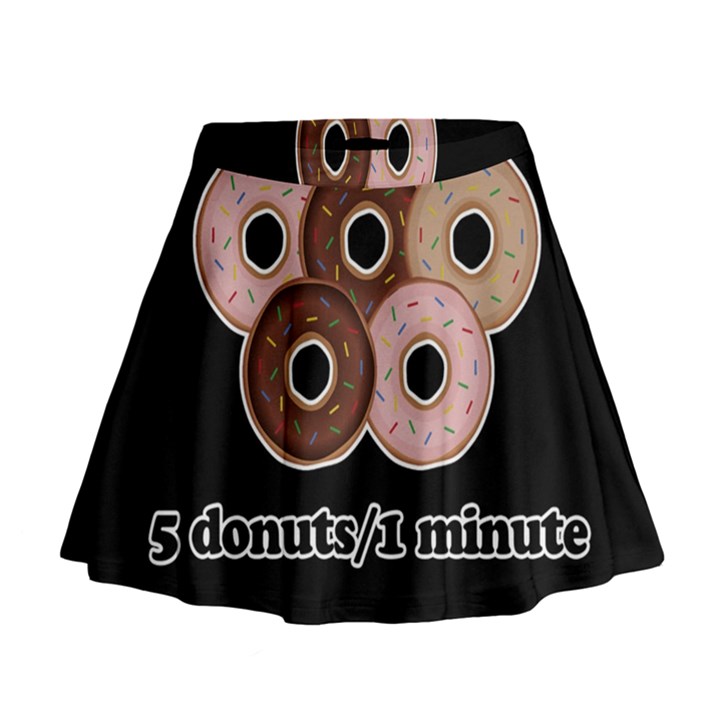 Five donuts in one minute  Mini Flare Skirt