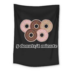 Five Donuts In One Minute  Medium Tapestry by Valentinaart
