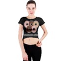 Five donuts in one minute  Crew Neck Crop Top View1