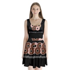 Five Donuts In One Minute  Split Back Mini Dress 