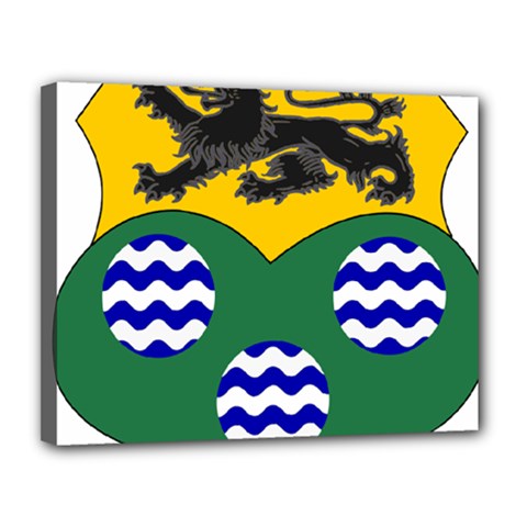 County Leitrim Coat of Arms Canvas 14  x 11 