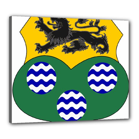 County Leitrim Coat of Arms Canvas 24  x 20 