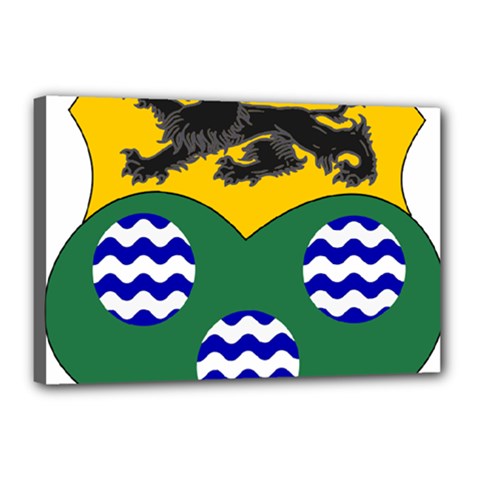 County Leitrim Coat of Arms Canvas 18  x 12 