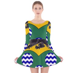 County Leitrim Coat of Arms Long Sleeve Velvet Skater Dress