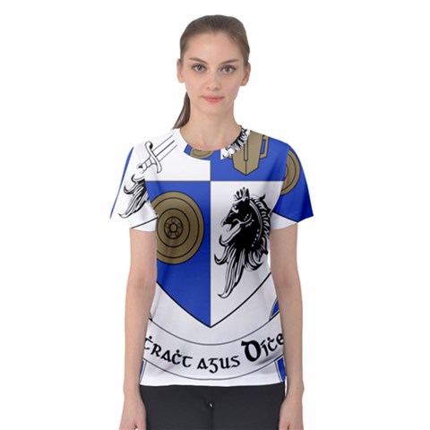 County Monaghan Coat Of Arms  Women s Sport Mesh Tee by abbeyz71