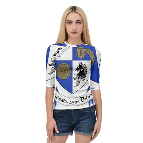County Monaghan Coat Of Arms  Quarter Sleeve Tee by abbeyz71