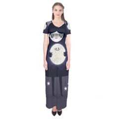 Moon Short Sleeve Maxi Dress