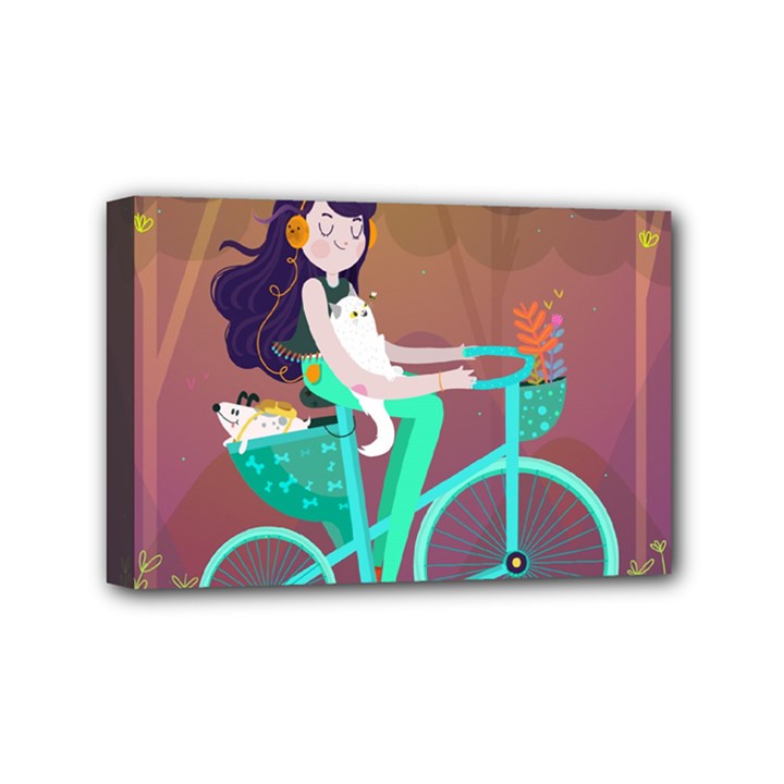 Bikeride Mini Canvas 6  x 4 
