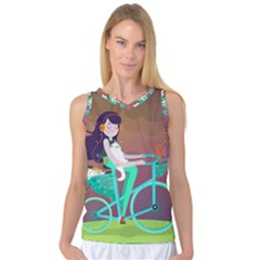 Bikeride Women s Basketball Tank Top by Mjdaluz