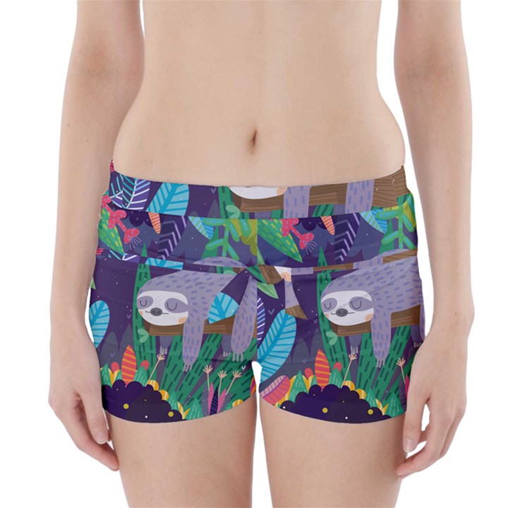 Sloth in nature Boyleg Bikini Wrap Bottoms