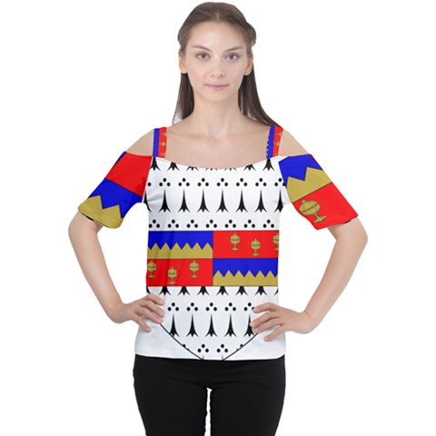 County Tipperary Coat Of Arms  Women s Cutout Shoulder Tee by abbeyz71