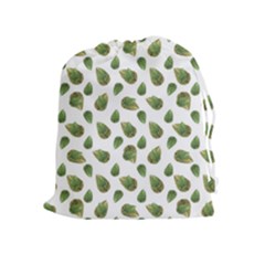 Leaves Motif Nature Pattern Drawstring Pouches (extra Large) by dflcprints