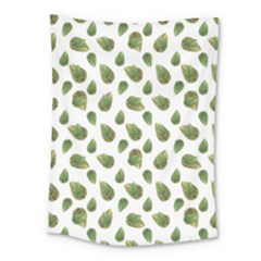 Leaves Motif Nature Pattern Medium Tapestry by dflcprints