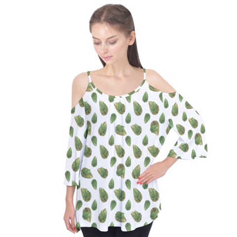 Leaves Motif Nature Pattern Flutter Tees by dflcprintsclothing