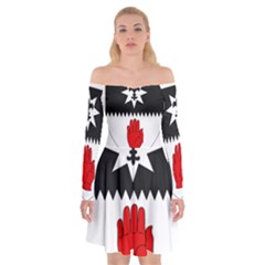 County Tyrone Coat Of Arms  Off Shoulder Skater Dress by abbeyz71