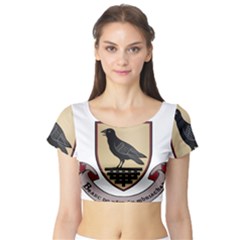 County Dublin Coat Of Arms  Short Sleeve Crop Top (tight Fit) by abbeyz71