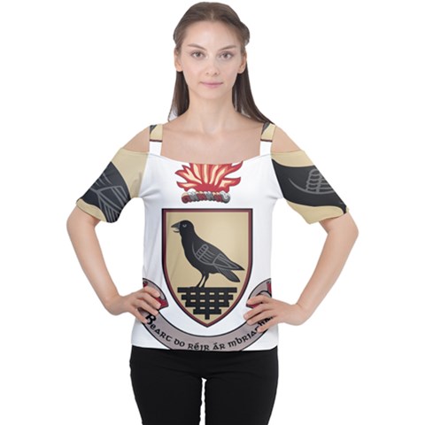 County Dublin Coat Of Arms  Women s Cutout Shoulder Tee by abbeyz71