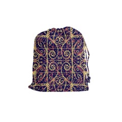 Tribal Ornate Pattern Drawstring Pouches (medium)  by dflcprints