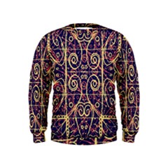 Tribal Ornate Pattern Kids  Sweatshirt by dflcprintsclothing