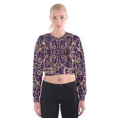 Tribal Ornate Pattern Cropped Sweatshirt by dflcprintsclothing