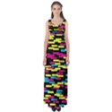 Colorful strokes on a black background        Empire Waist Maxi Dress View1