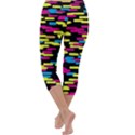 Colorful strokes on a black background              Capri Yoga Leggings View4