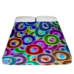 Colorful Ovals             Fitted Sheet (king Size) by LalyLauraFLM
