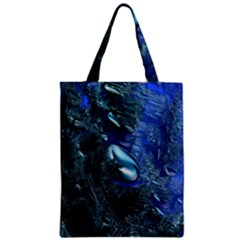 Shiny Blue Pebbles Zipper Classic Tote Bag by linceazul