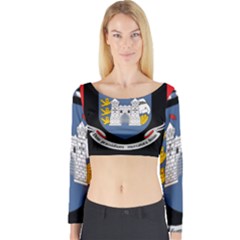 Flag Of Drogheda  Long Sleeve Crop Top by abbeyz71