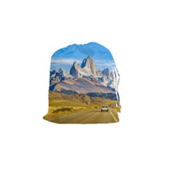 Snowy Andes Mountains, El Chalten, Argentina Drawstring Pouches (small)  by dflcprints