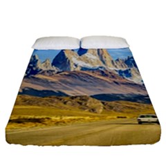 Snowy Andes Mountains, El Chalten, Argentina Fitted Sheet (queen Size) by dflcprints