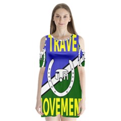 Flag Of The Irish Traveller Movement Shoulder Cutout Velvet  One Piece by abbeyz71