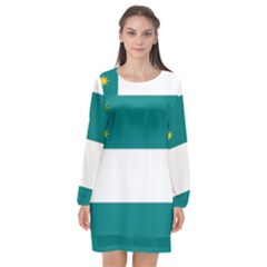 Flag Of Fenian Brotherhood Long Sleeve Chiffon Shift Dress  by abbeyz71