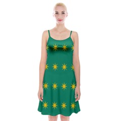 32 Stars Fenian Flag Spaghetti Strap Velvet Dress by abbeyz71