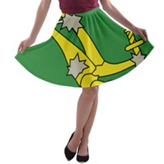 Starry Plough Flag  A-line Skater Skirt by abbeyz71