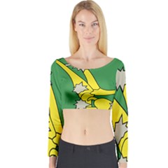 Starry Plough Flag  Long Sleeve Crop Top